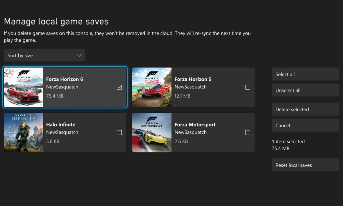 Saves do Xbox