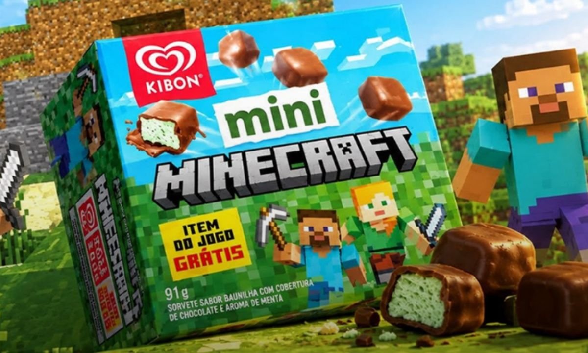 Sorvete Minecraft Kibon