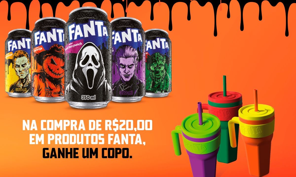 Fanta tem copos de Halloween