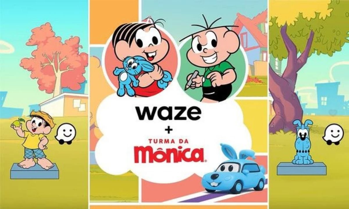 Mônica e Cebolinha no Waze