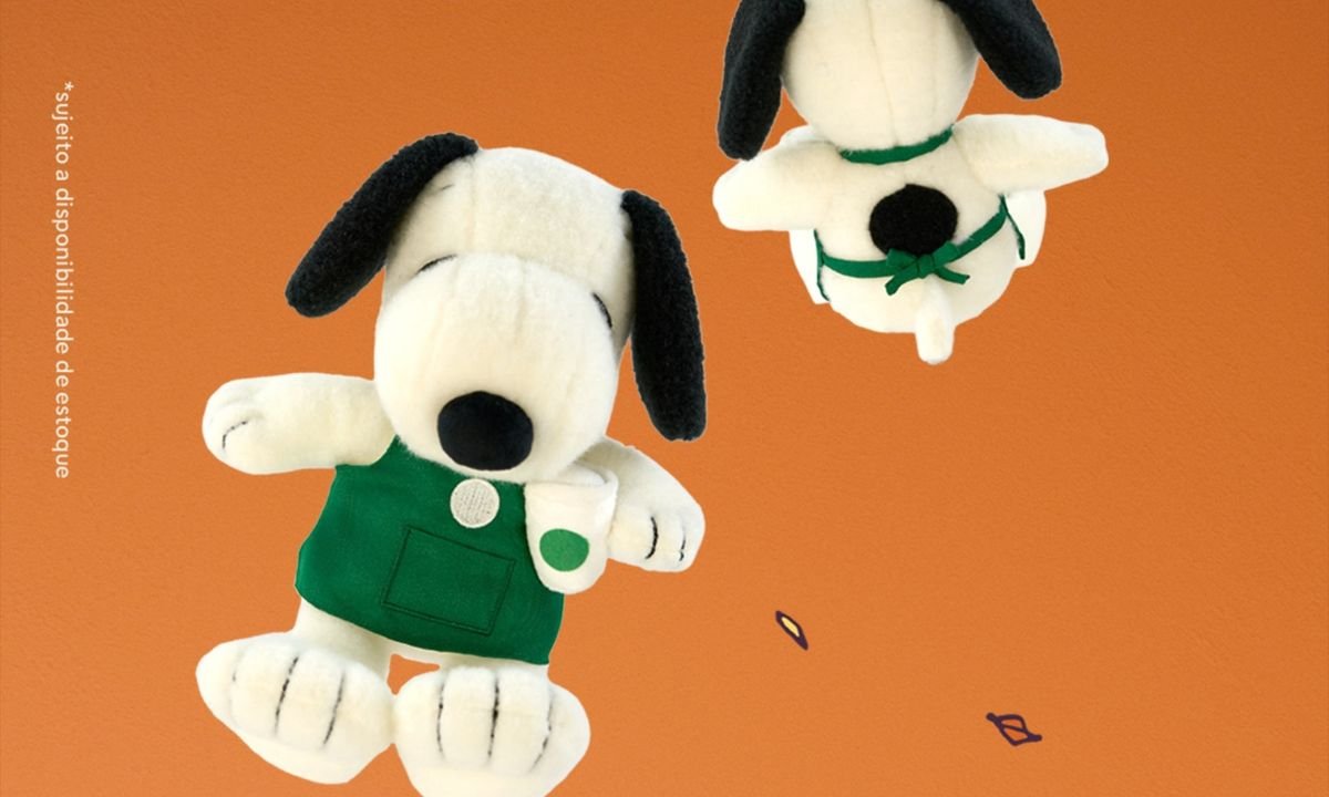 Pelúcia Snoopy Starbucks Brasil